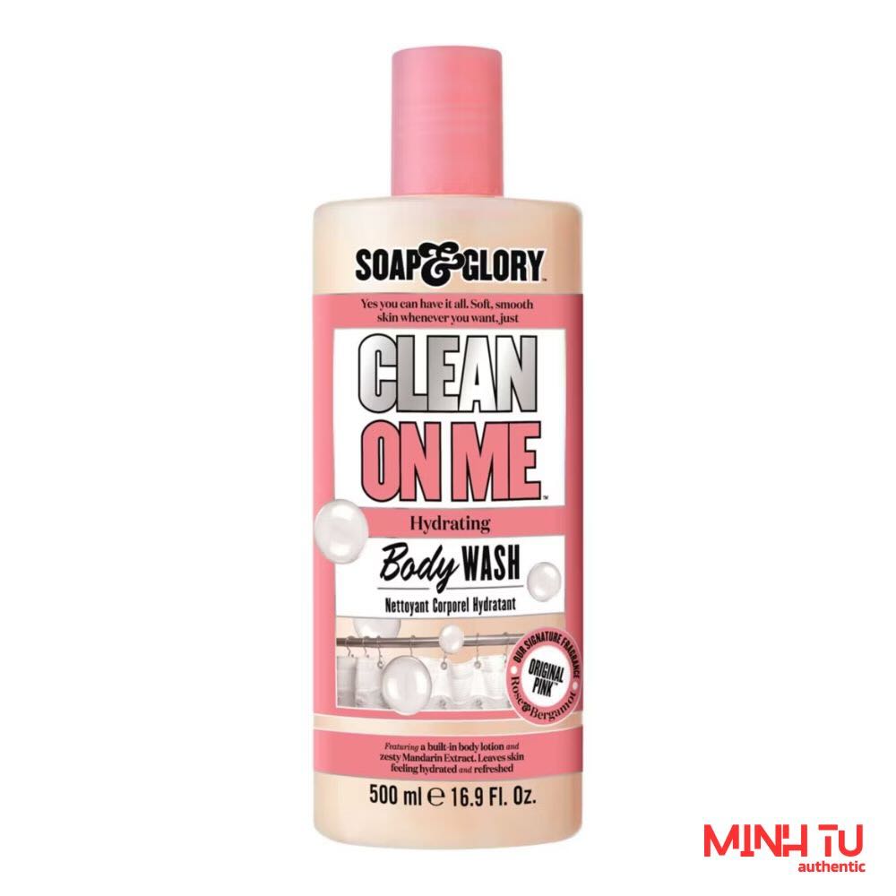 Sữa Tắm Soap & Glory Clean on Me 500ml | Chính hãng UK | Trả góp 0%